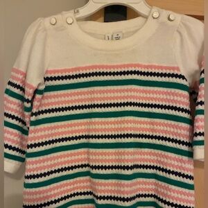 Janie and Jack toddler girl 2T Striped Knit Sweater Dress